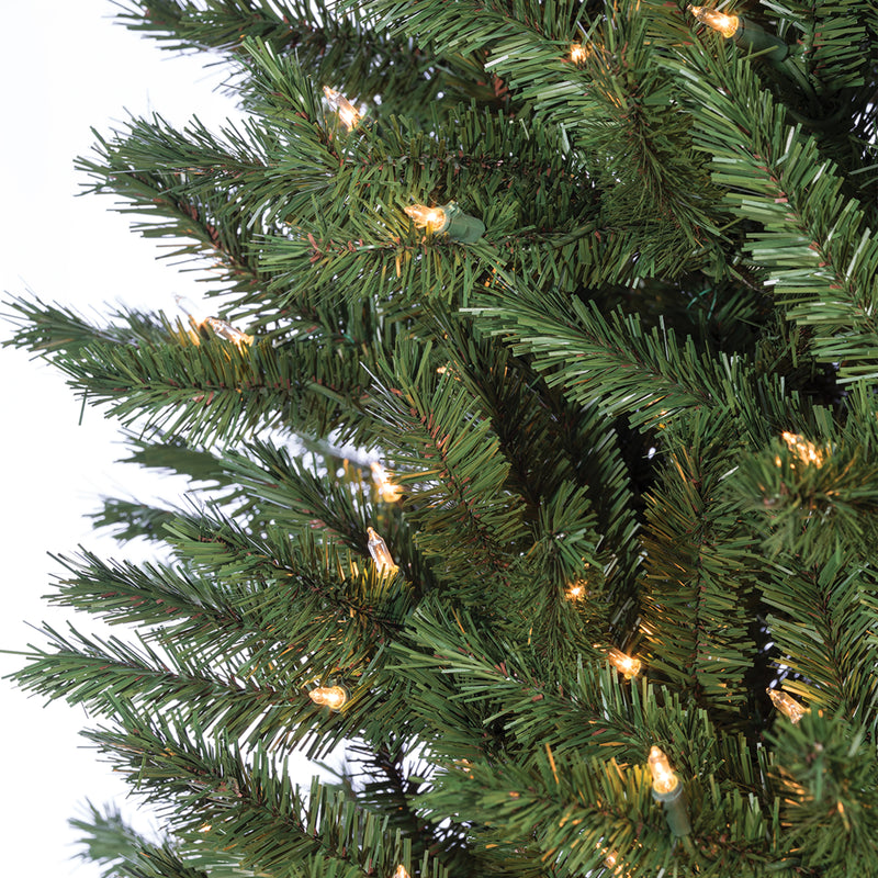 7.5 Foot New England Pine - Clear Lights - The Country Christmas Loft