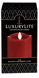 LED Wax 3x6 Pillar Candle - Red - The Country Christmas Loft