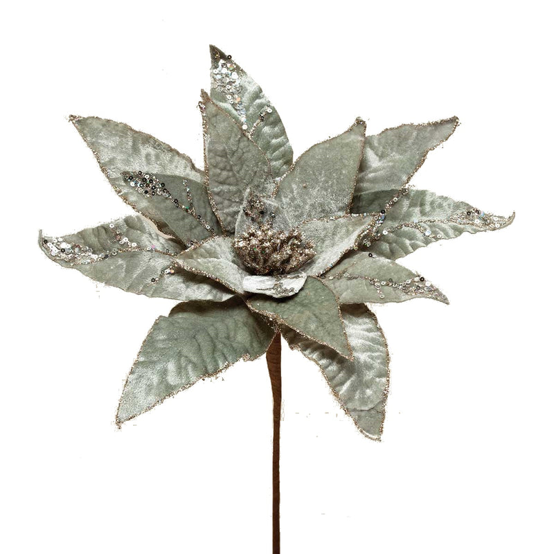 Heirloom Poinsettia Stem - Champagne - The Country Christmas Loft