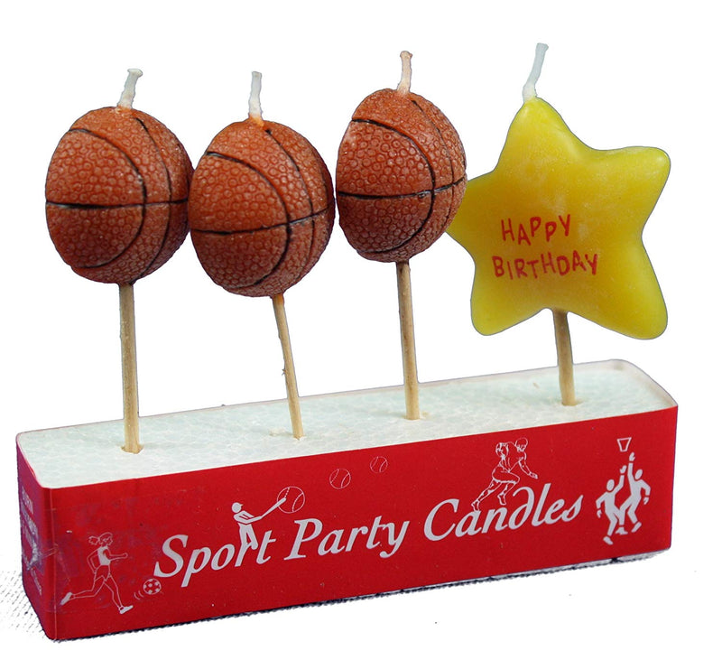 Happy Birthday Cake Candles - Basketball - The Country Christmas Loft