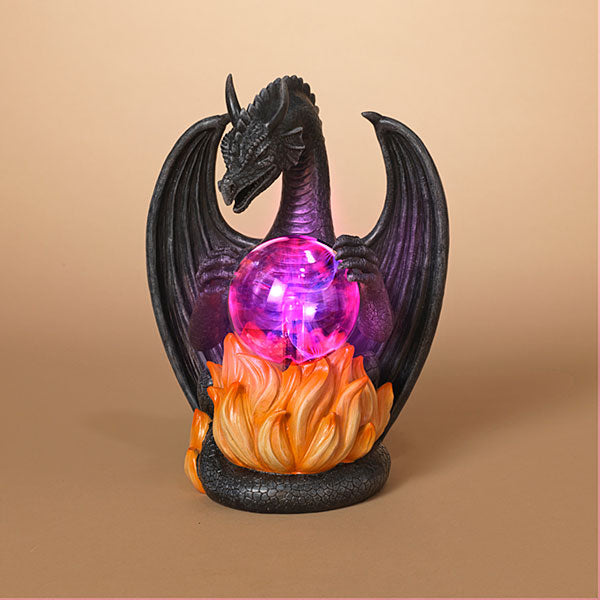 10 Inch Dragon with Light up Globe - The Country Christmas Loft