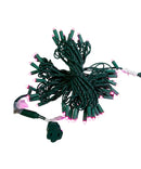 50-Light 5mm Pink LED Green Wire Light Set - The Country Christmas Loft