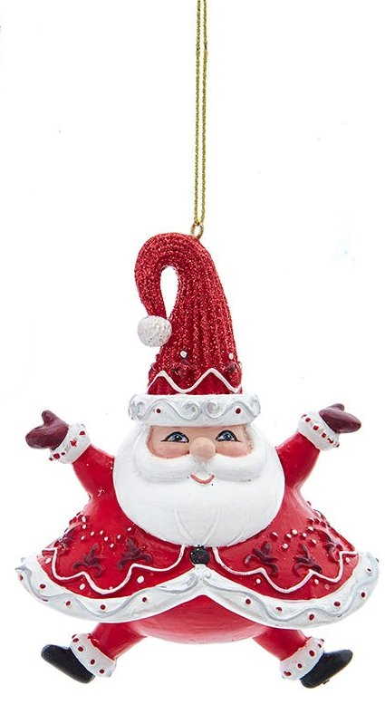 Red and White Ornament - Santa Claus - The Country Christmas Loft