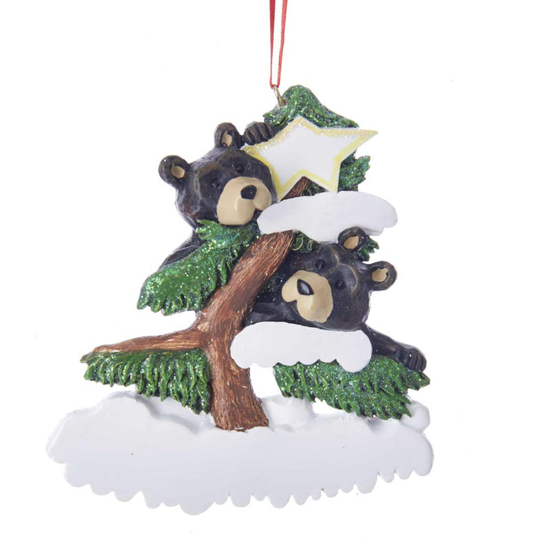 Bear Family of 2 Personalizable Ornament - The Country Christmas Loft