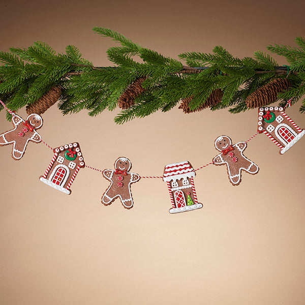 Holiday Gingerbread Figurine Garland - The Country Christmas Loft
