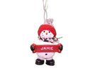 Cozy Snowman Ornament (Letters G - R) - - The Country Christmas Loft