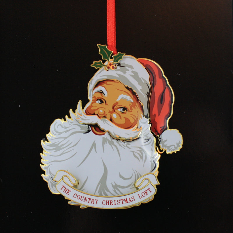 Nostalgic Look Santa Collectible Brass Ornament - The Country Christmas Loft