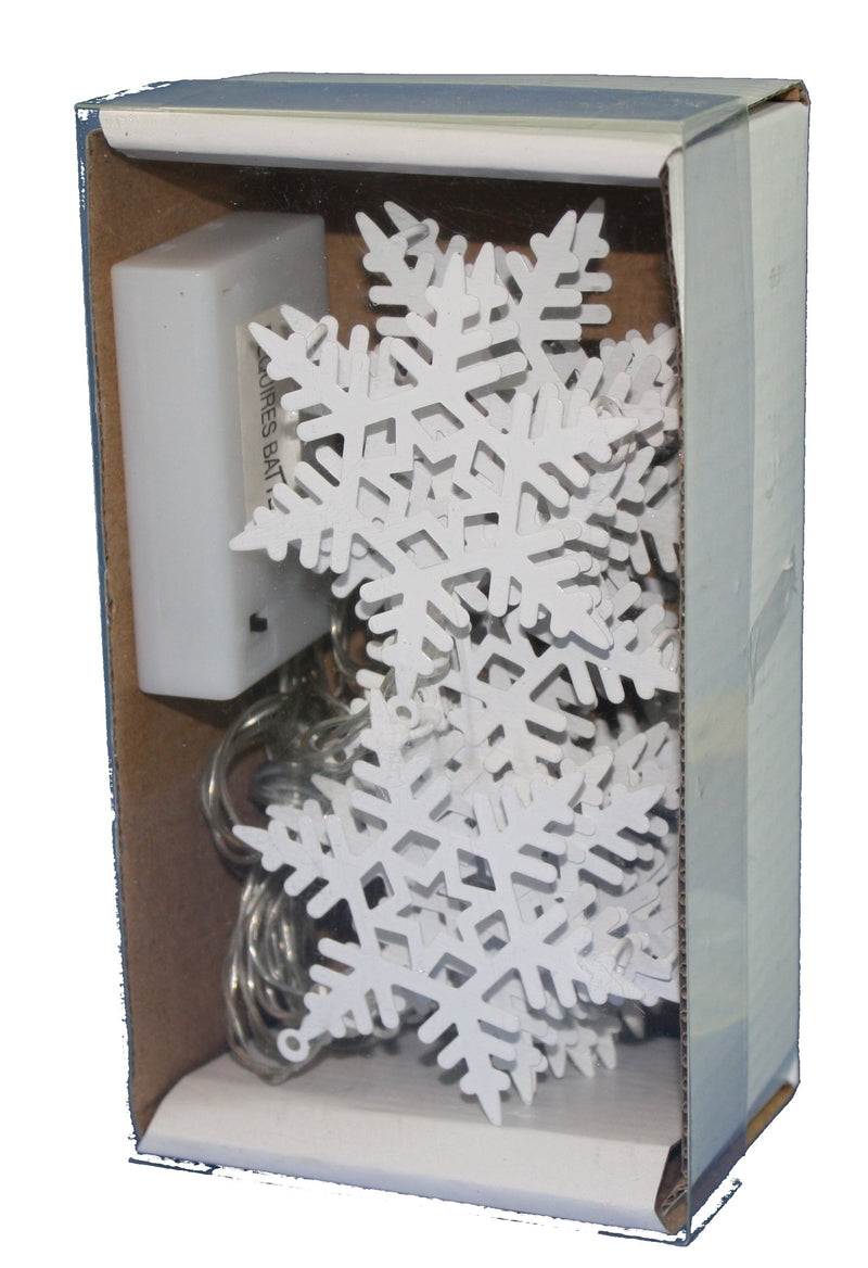 Lighted Snowflake Light String - The Country Christmas Loft