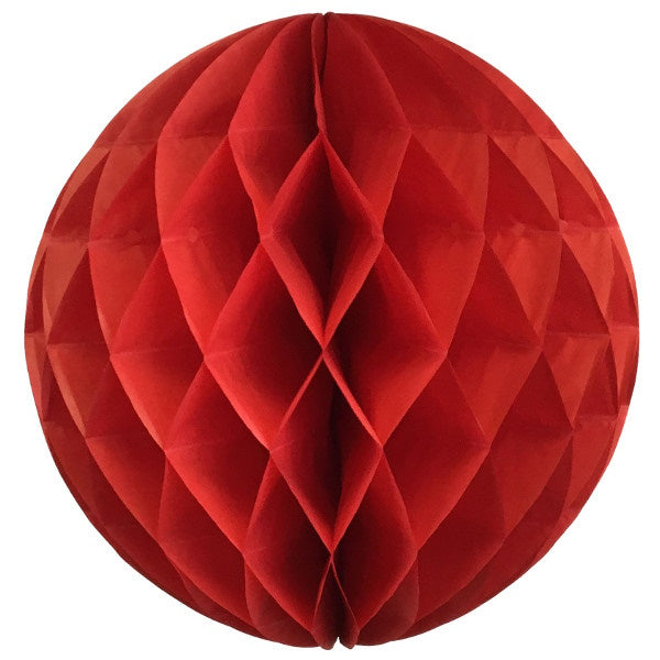 Honeycomb Ball Party Decoration - Red - 9.75" - The Country Christmas Loft