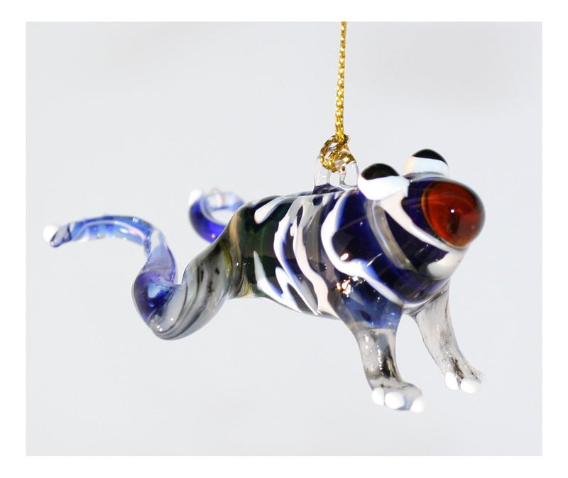 Egyptian Glass Etched Multicolor Frog