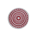 Red Medallion Round Printed Trivet - The Country Christmas Loft