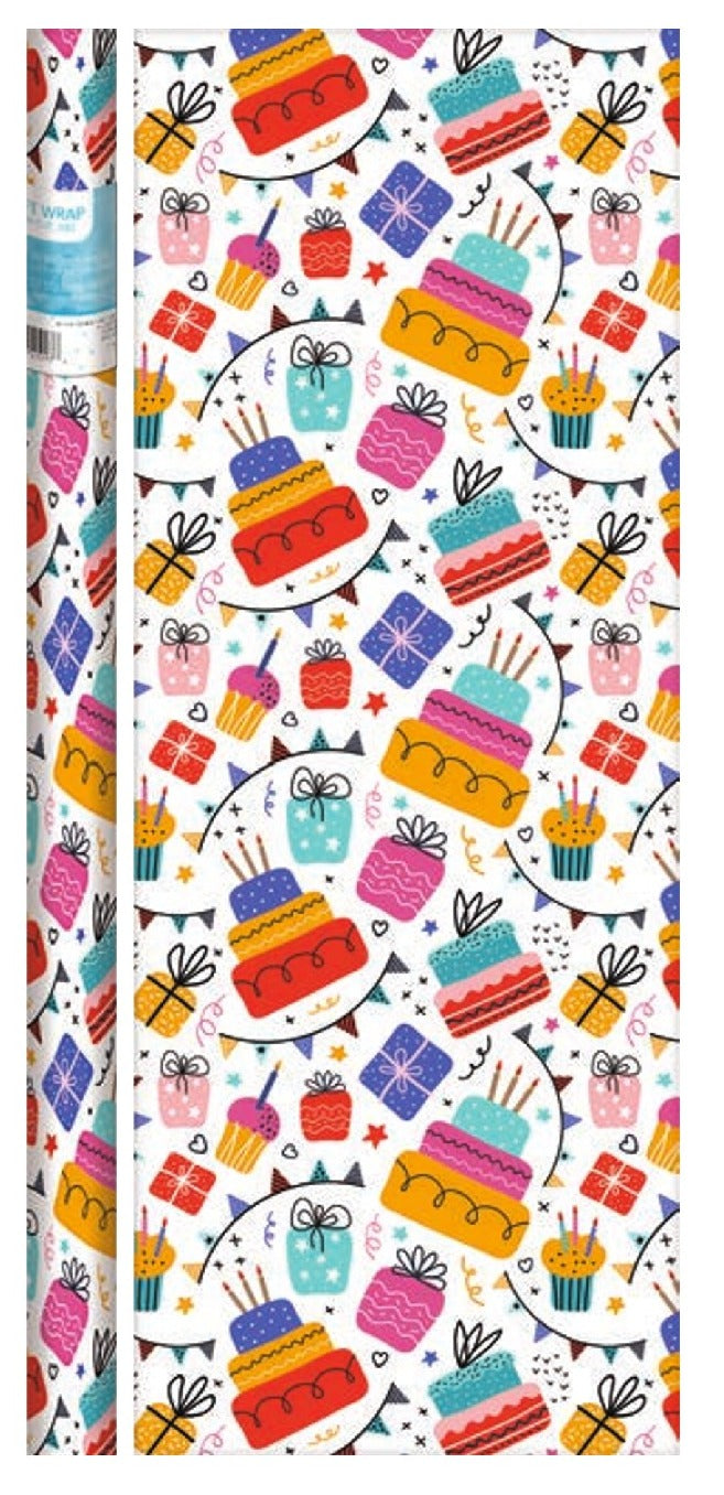 Party Cakes Gift Wrap - The Country Christmas Loft