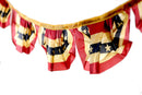 American Flag Bunting Garland 72" Long Poly Fabric - - The Country Christmas Loft