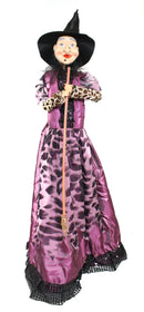Witch Figure Mauve - The Country Christmas Loft