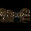 70 Indoor/Outdoor Icicle Lights - Warm White - White Wire - The Country Christmas Loft