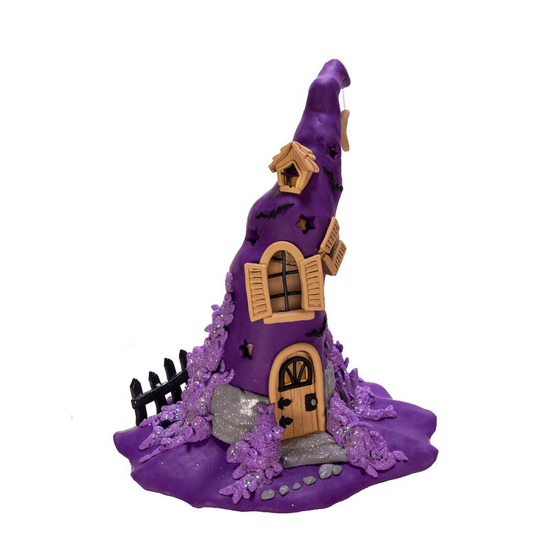 Purple LED Witch Hat Table Piece - The Country Christmas Loft