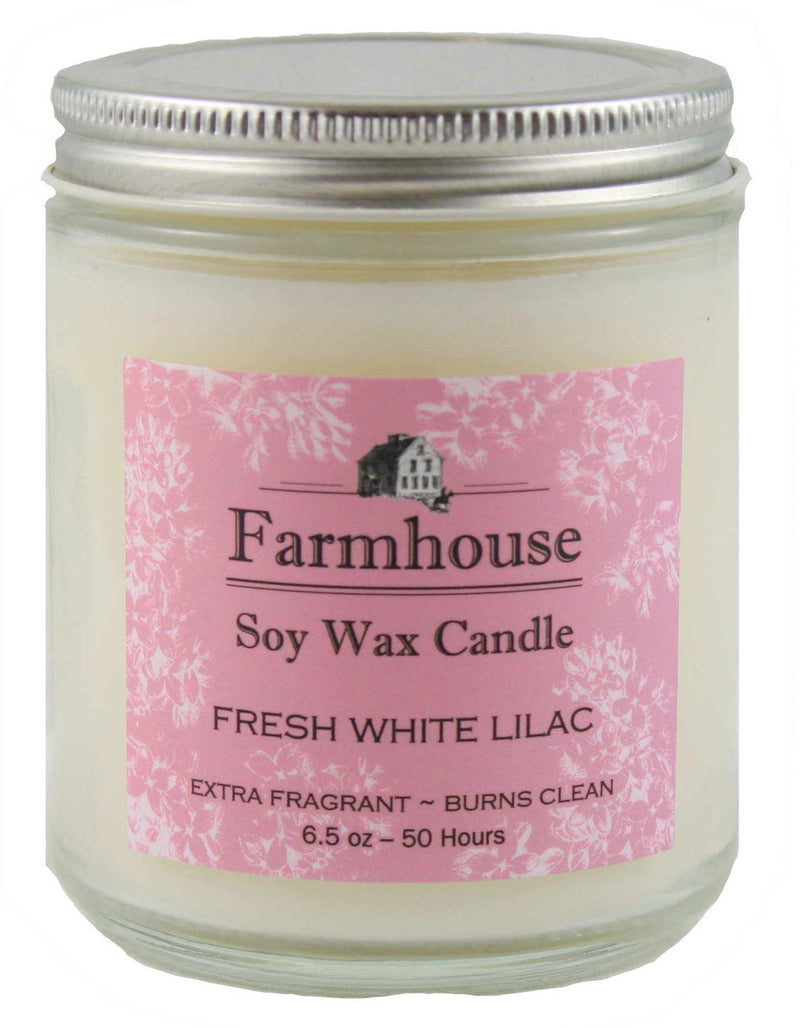 Sweet Grass Farm 6.5 Ounce Soy Candle - White Lilac - The Country Christmas Loft