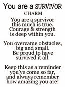 You are a Survivor Charm