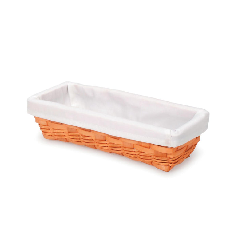 Chipwood Basket with Liner - 11x5x3 - The Country Christmas Loft