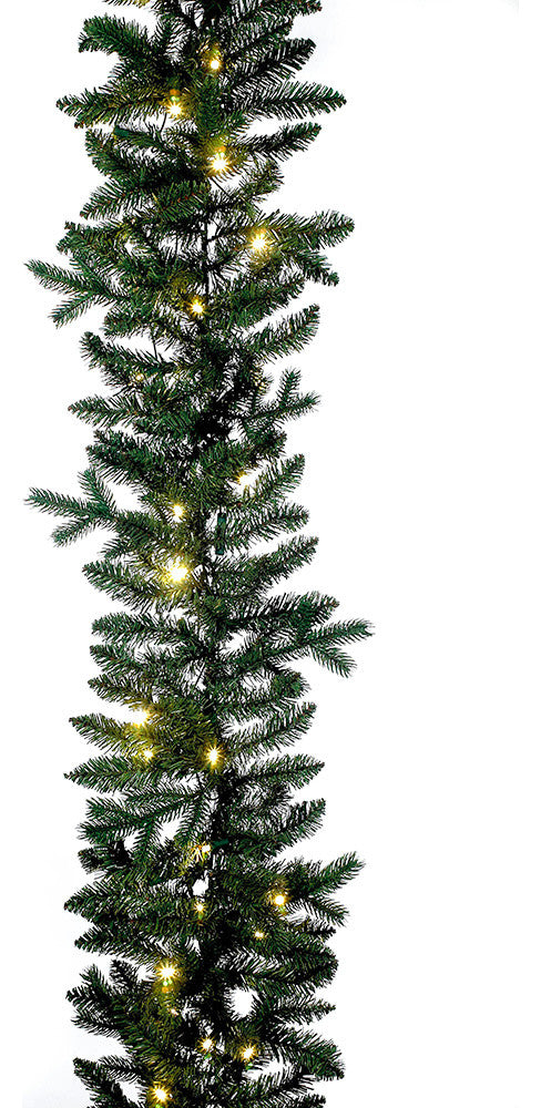 9-Foot Pre-Lit LED Garland - Warm White - The Country Christmas Loft