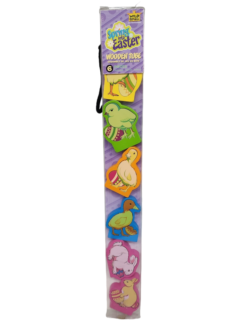Tube Of Wood Animals