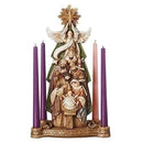Under Star Holy Family 16 Inch Resin Stone Advent Candle Holder - The Country Christmas Loft