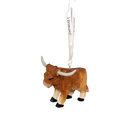 Handcarved Wood Ornament - Longhorn