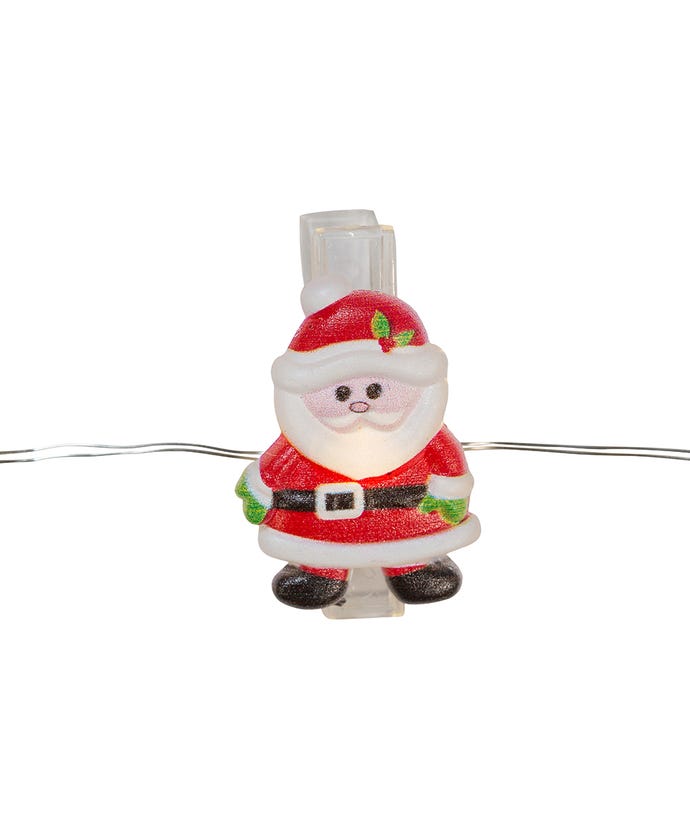 Battery Operated Clip Light set - Santa - The Country Christmas Loft