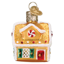 Gumdrop Mini Gingerbread  House Glass Ornament - The Country Christmas Loft