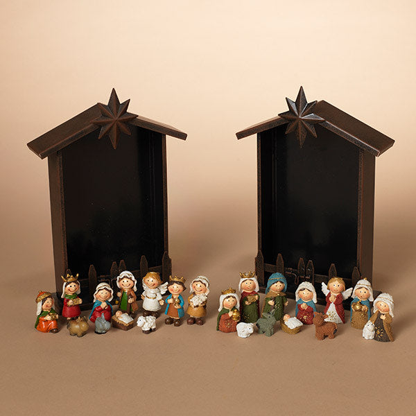 11 Piece mini Nativity Set -  Traditional - The Country Christmas Loft