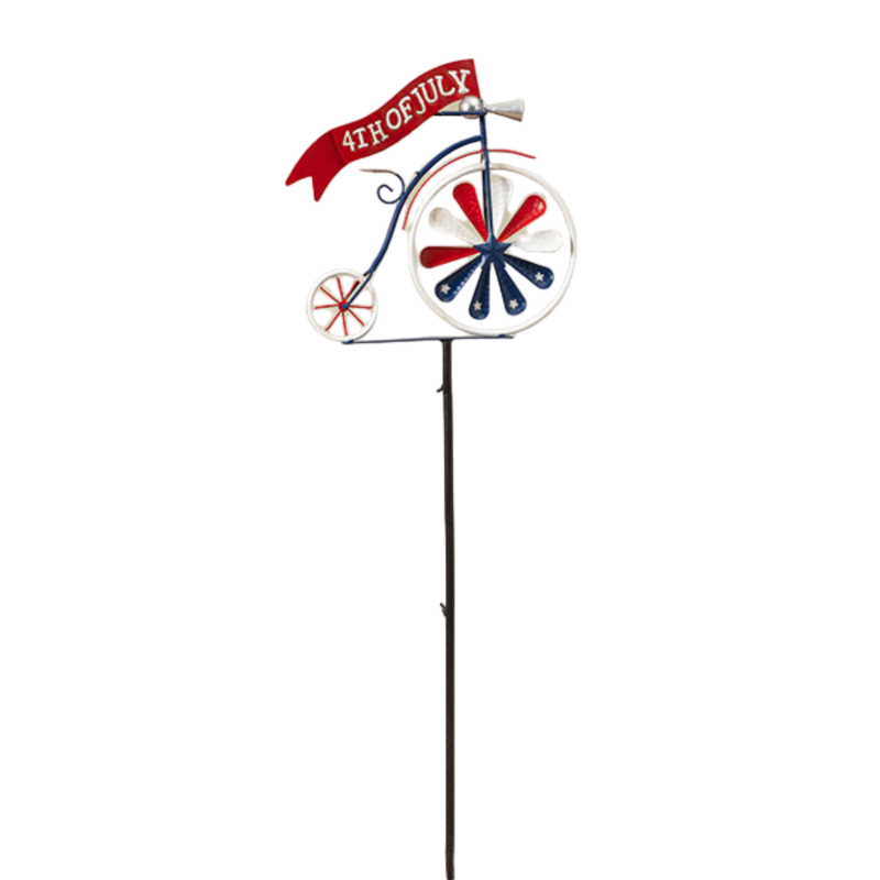 Patriotic Penny Farthing Wind Spinner