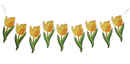 Wooden Tulip Garland - Yellow - The Country Christmas Loft