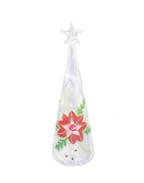 LED Glass Poinsettia Tree - Medium