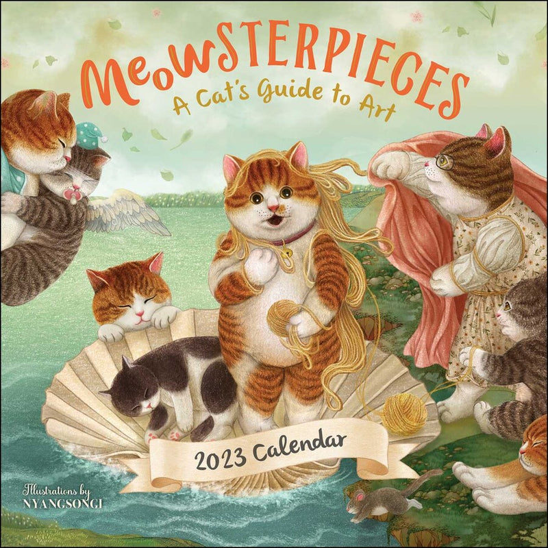 Meowsterpieces 2023 Wall Calendar A Cat's Guide to Art - The Country Christmas Loft