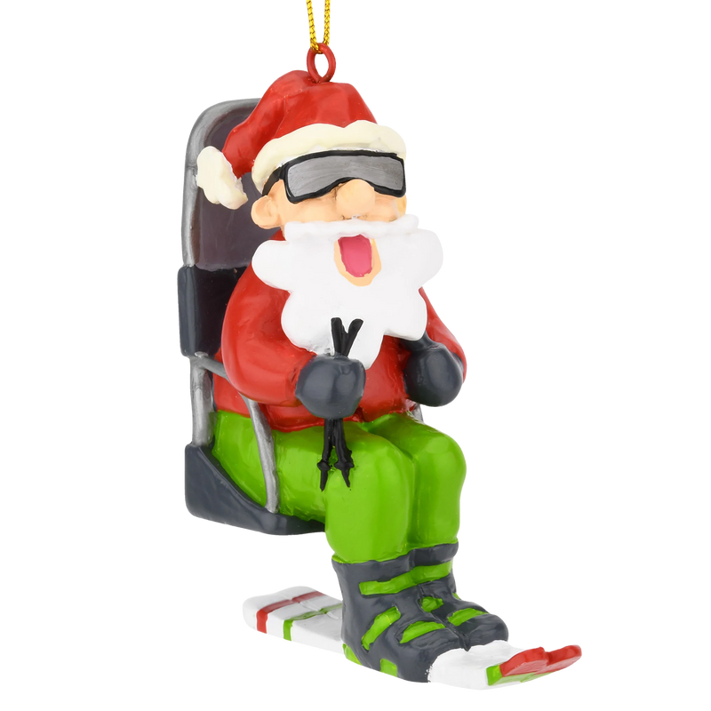 Santa Claus Skiing - Christmas Ornament - The Country Christmas Loft