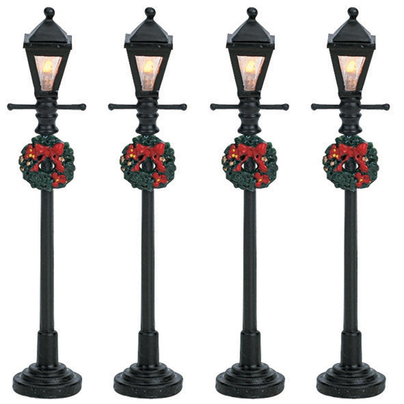 Village Gas Lantern Street Lamp - Set of 4 - The Country Christmas Loft