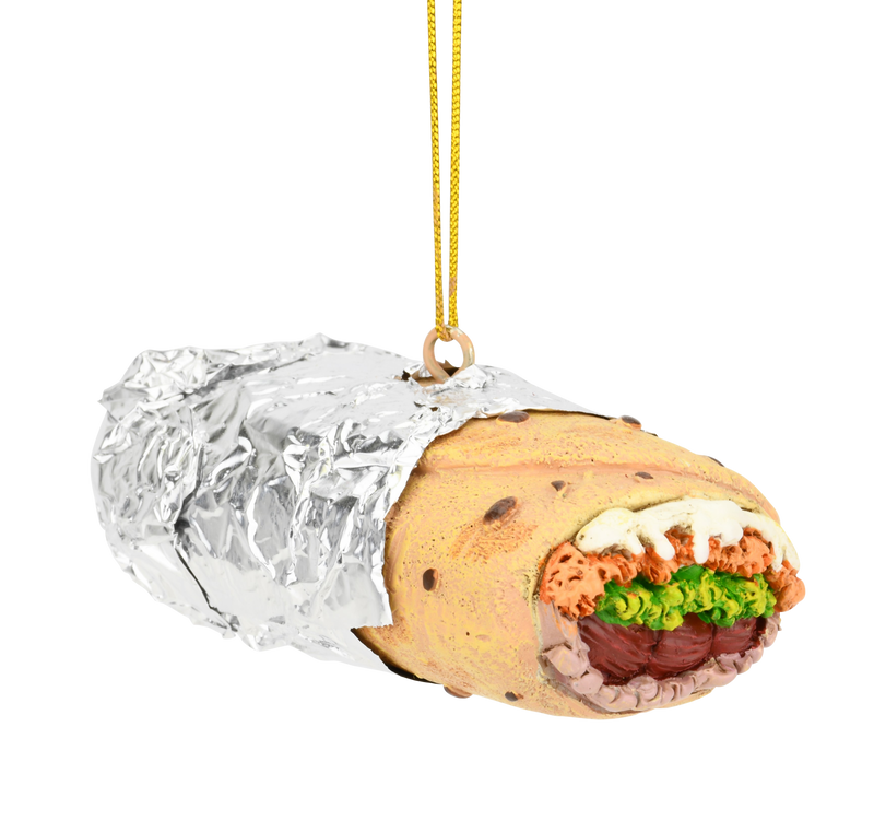 Burrito Wrapped in Tin Foil Food Christmas Ornament - The Country Christmas Loft
