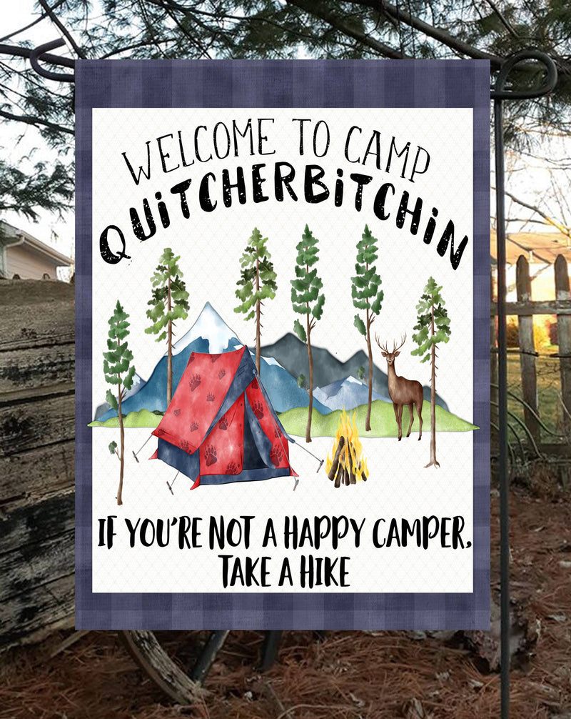 Camp Quityourbitchin Garden Flag - The Country Christmas Loft