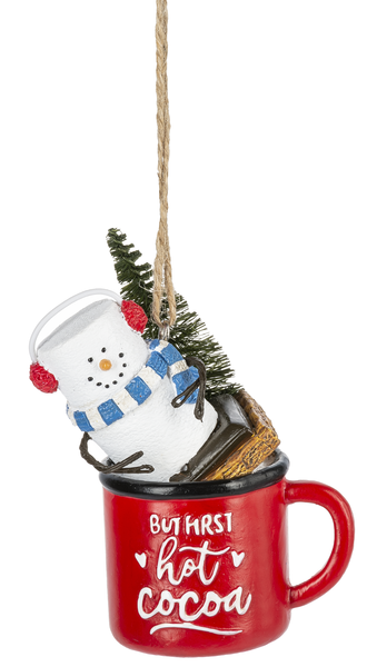 Smore's Cocoa Ornament - But First, Hot Cocoa - The Country Christmas Loft