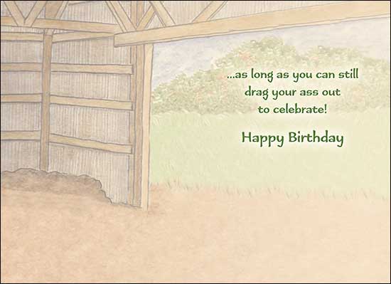 Birthday Card - Not Old As Long As You Can Drag Your A** - The Country Christmas Loft