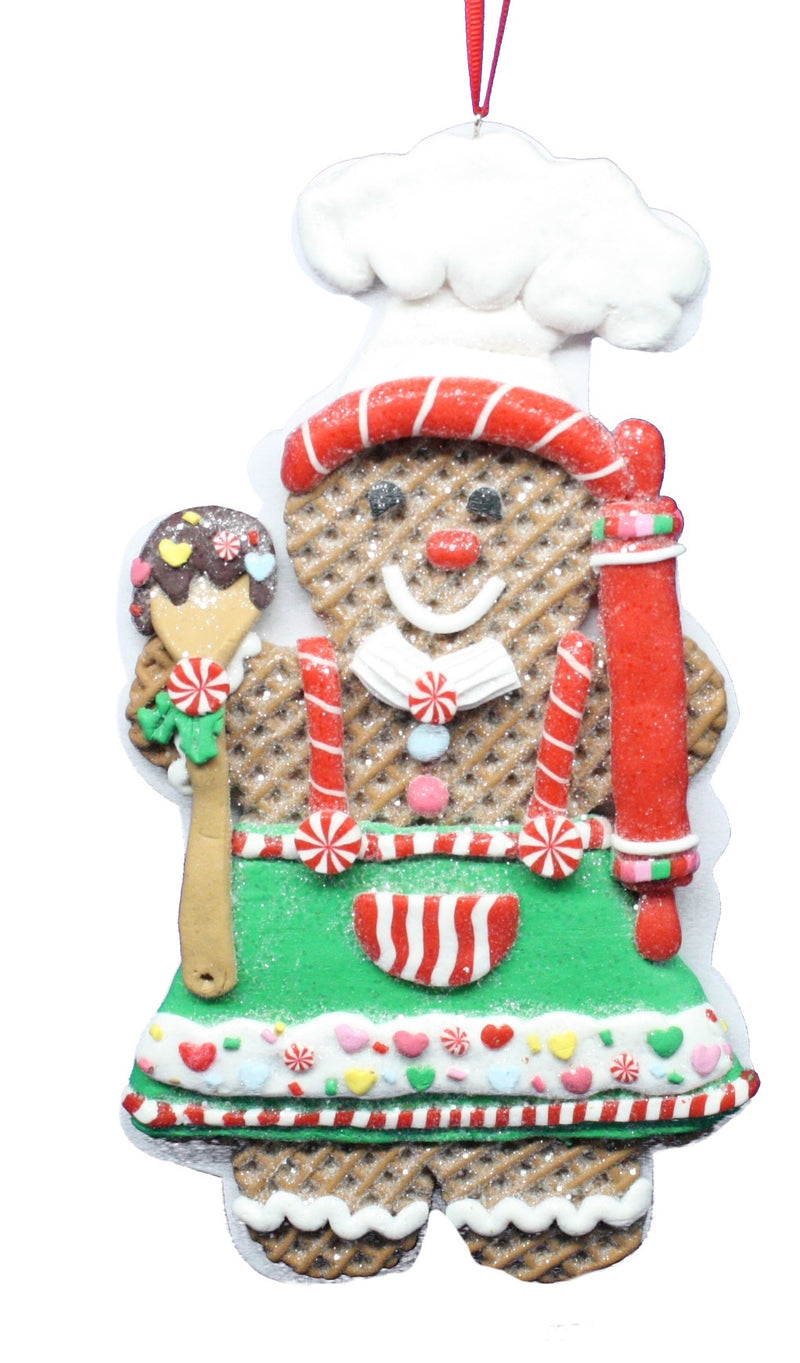 Clay Dough Holiday Gingerbread Girl Oversized Ornament