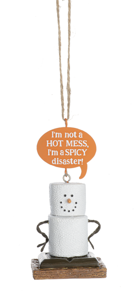 Toasted S'mores Humor Pun Ornaments - Hot Mess - The Country Christmas Loft