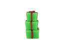 Stacking Gift Box Candle in Cello Bag - Green - The Country Christmas Loft