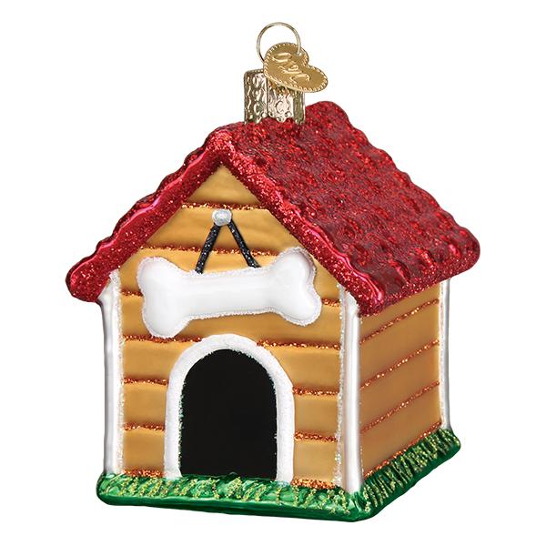 Dog House Glass Ornament - The Country Christmas Loft