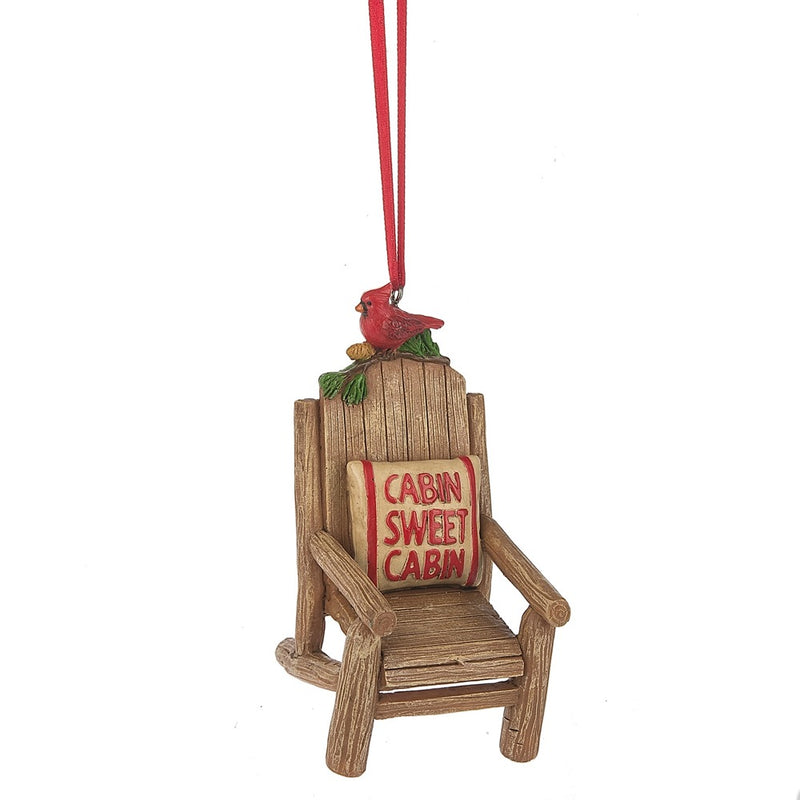 Cabin Sweet Cabin Chair Ornament. - The Country Christmas Loft