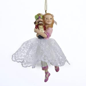 Resin Clara Girl Ornament - 5" - The Country Christmas Loft