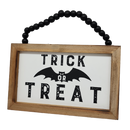 Wooden Hanging 8 Inch Sign - Trick or Treat