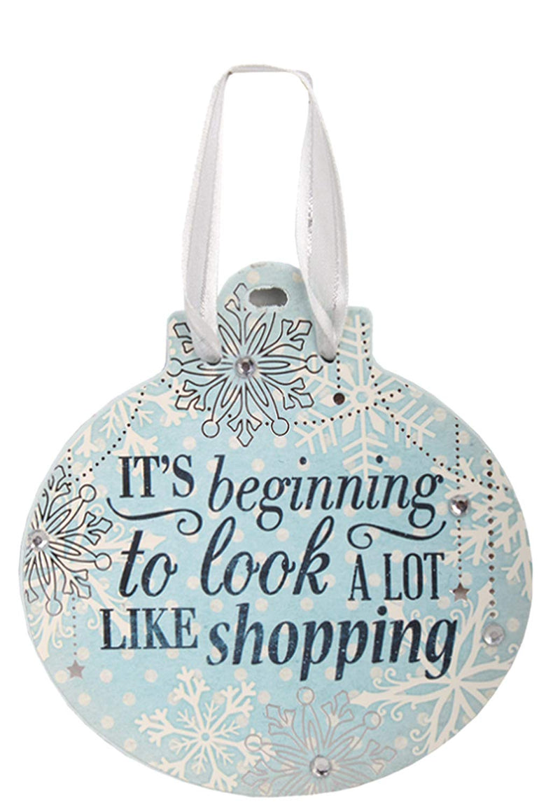 Festive Word Hanging Ornament - It's beginning to look a lot - The Country Christmas Loft