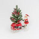 Santa Driving Metal Tractor - 24 inch - The Country Christmas Loft