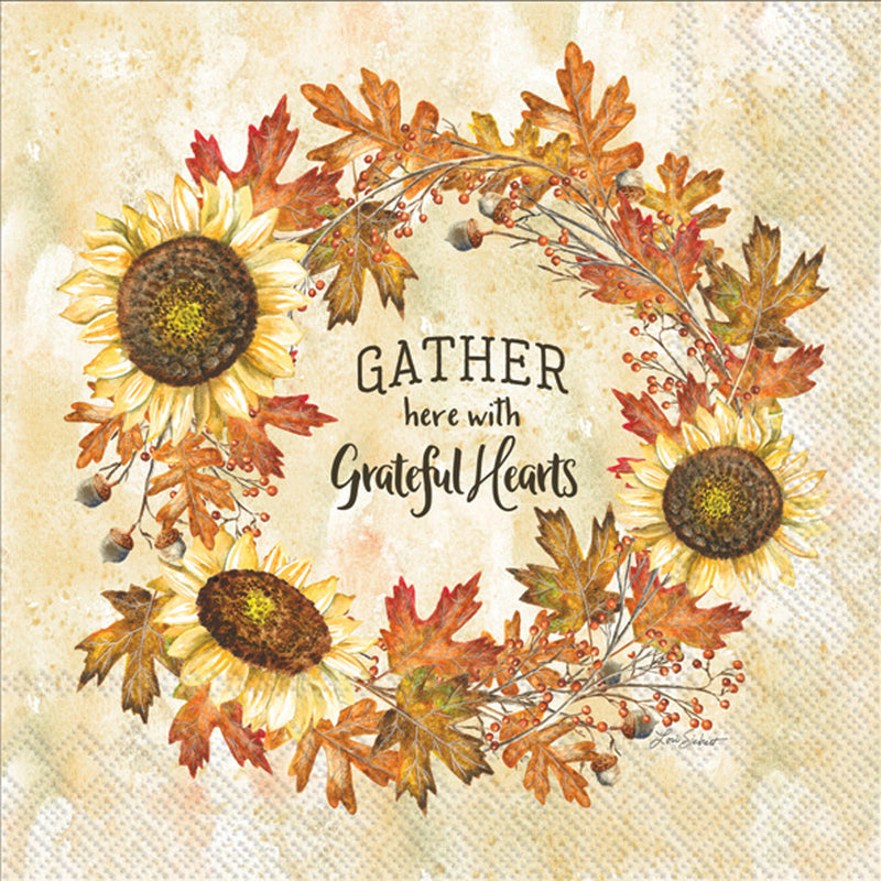 Gather Here Fall Days - Cocktail Napkin - The Country Christmas Loft